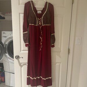 Vintage Renaissance Gown, Ren Faire Medieval Dress, LARP Costume SCA Cosplay